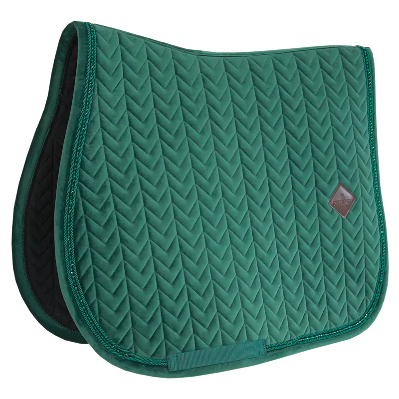 Kentucky Horsewear Saddle Pad Velvet Pearls Pine SJ GP